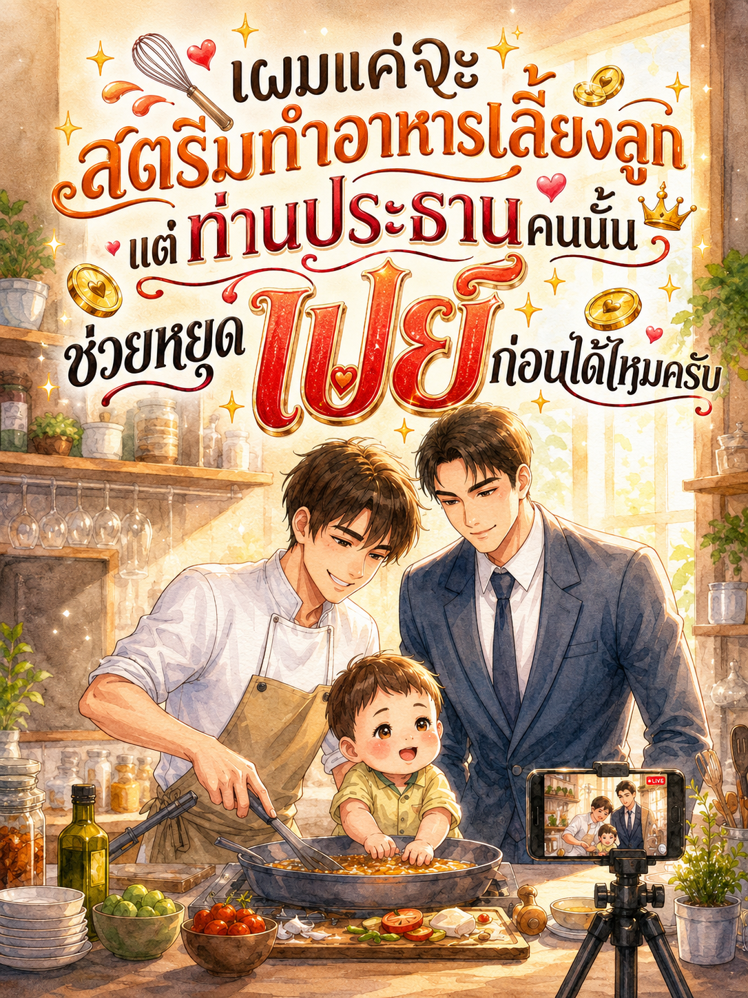 ผมแค่จะสตรีมทำอาหารเลี้ยงลูก แต่ท่านประธานคนนั้นช่วยหยุดเปย์ก่อนได้ไหมครับ